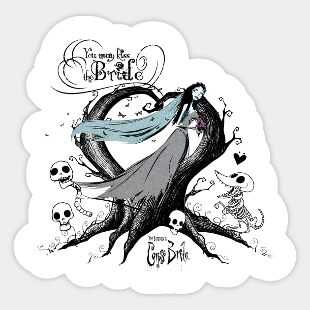 Corpse Bride Emily You may kiss the bride Sticker by Leblancd Nashb